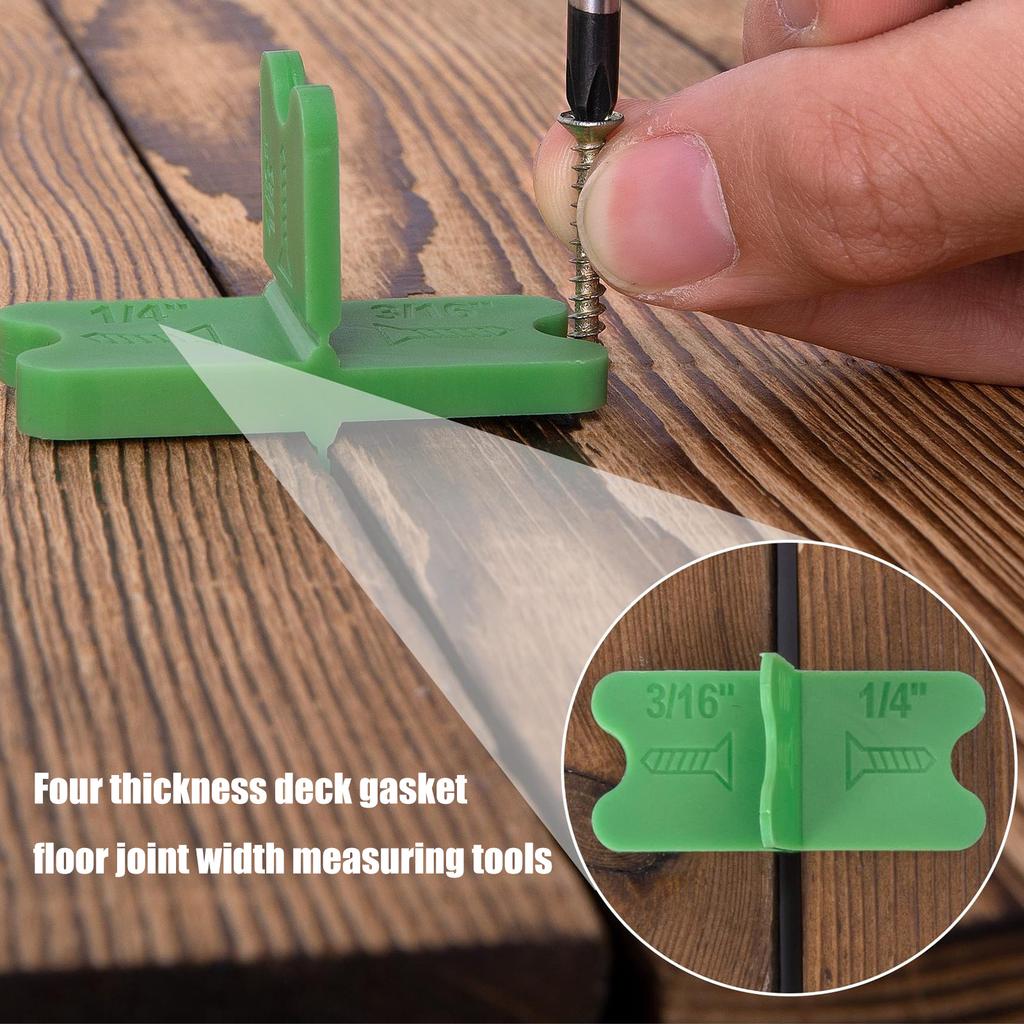 6pcs Deck Spacer Tool 4Thickness 1/16in 1/8in 3/16in 1/4in For Precise Floor Gaps Alignment Board Expansion Control