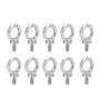 10pcs M6 Stainless Steel Lifting Eye Ring Bolts Screw Fastener Nuts Shoulder Eye Bolt