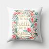 Tropical  Letter Flower Plant Polyester Pillowcase Sofa Living Room Home Decoration Car Waist Cushion Cover
