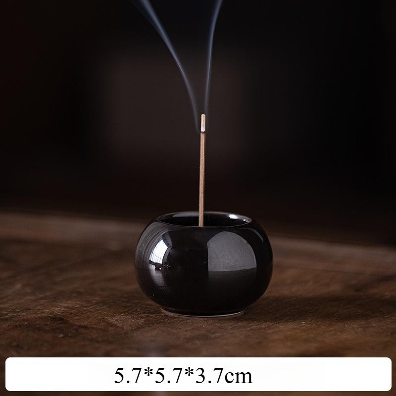 Small Ceramic Stick Incense Burner Colorful Meditation Ornaments Sandalwood Incense Holder Tea Ceremony Fragrance Smoke Stove