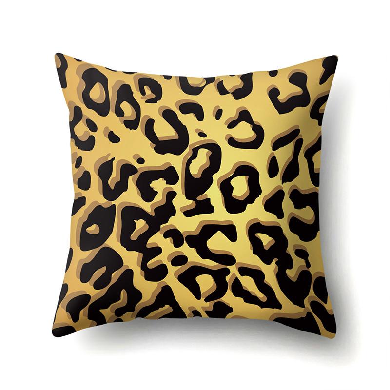 Motif Léopard Nordique Moderne Abstrait Taie d'Oreiller en Polyester Décoration de Voiture Maison Imprimée Taie d'Oreiller Repose-Lombaire