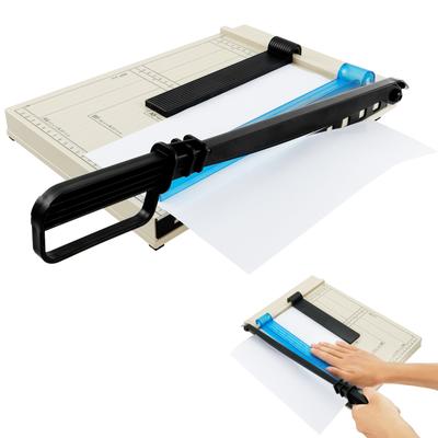 Mini Coupeur B7-A4 avec Protections de Sécurité et Verrouillage de Lame Coupe Précise Massicot Papier Capacité 12 Feuilles Machine Tapis de Coupe Papier