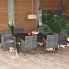 7pcs Wicker Garden Dining Set Cushions