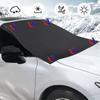Car Snow Shield Insulation Half Cover Snow and Frost Shield Snow Shield with Magnet Coated Silver Cloth Shade for All Seasons
