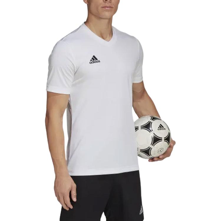 Adidas Pure Color Simple Logo Embroidery Casual Sports Short Sleeve T-Shirt Men Tops White HC5071