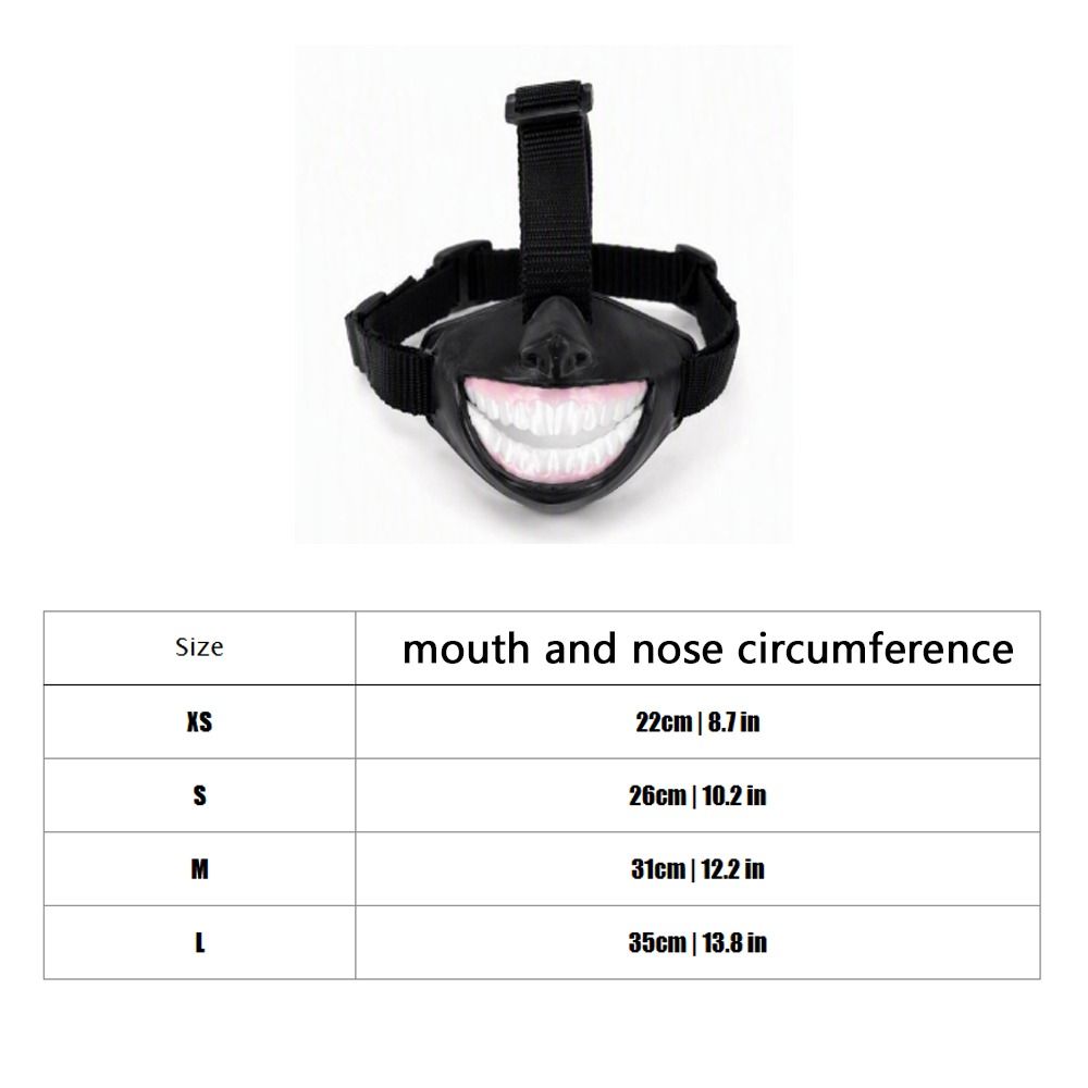 Adjustable Smiling Teeth Pet Muzzle Anti-Bite Grinning Dog Mask Dog Photo Mouth Cover Outdoor Trip