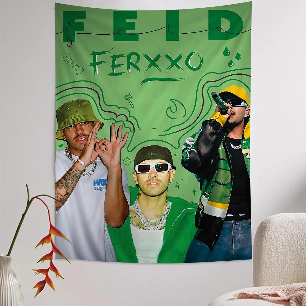 Ferxxo Feid Tapestry Art Printing Art Science Fiction Room Home Decor Home Decor