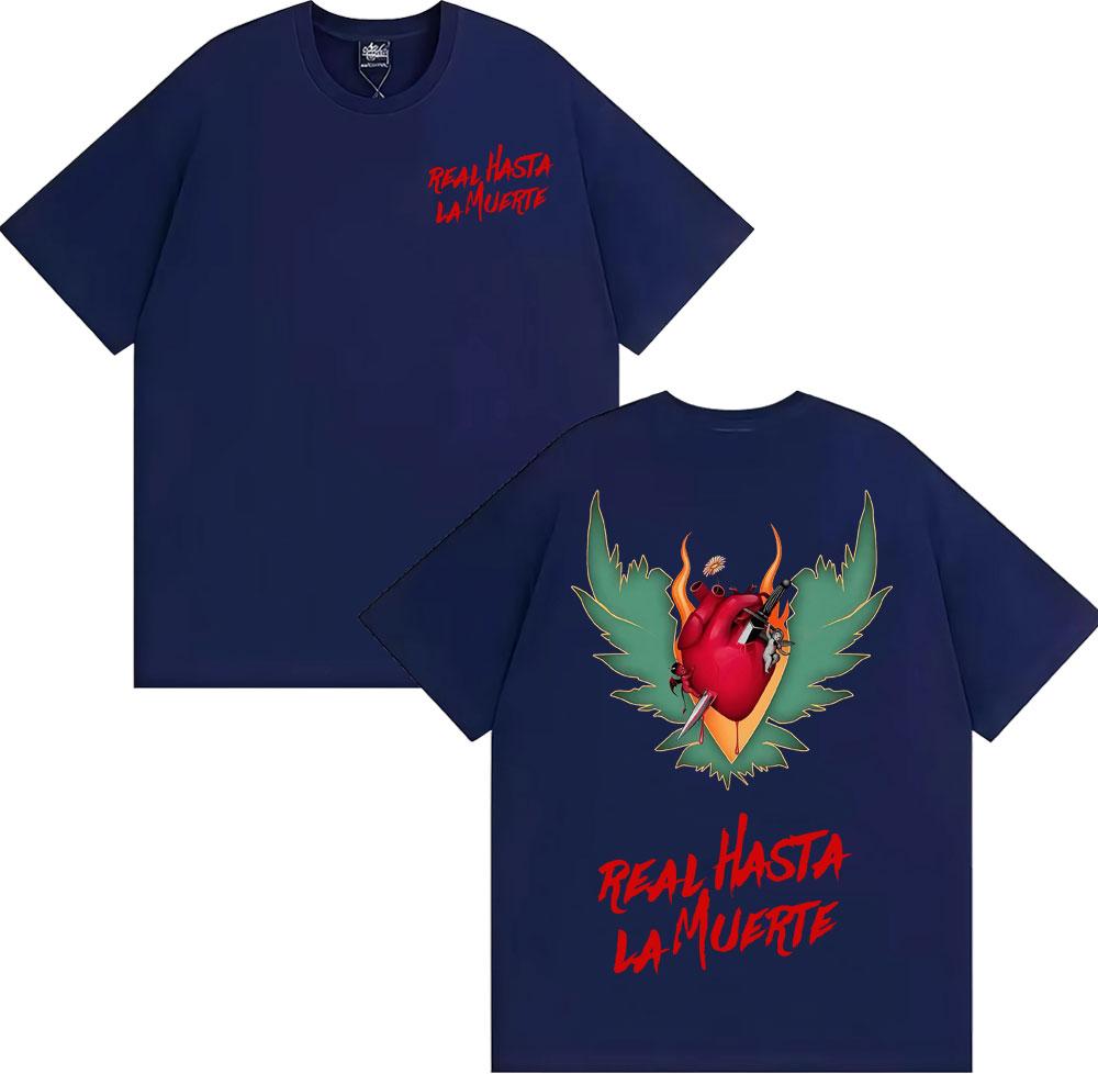 Anuel AA Rhlm 2 Real Hasta La Muerte Graphic T Shirt Unisex Women Harajuku High Street Style Tshirts Oversized 100 Cotton Tshirt