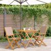 VidaXL 3-piece Bistro Set Taupe Fabric and Solid Wood, Garden Bistro Set, Balcony Set, Set of 3281882