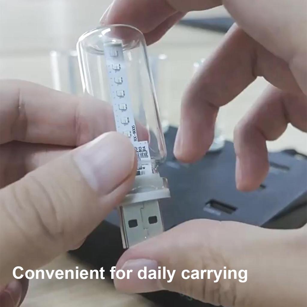 Usb Led Night Light Bulb Dimmable Multicolored Rgbw Frosted Glass Cover Touch Sensor Reading Lighting Bedside Laptop Bedroom Car