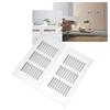   Vent Grille Heat Dissipation Aluminum Alloy Silver Rectangular Ventilation Grille Cover for Cabinet Closet RV  