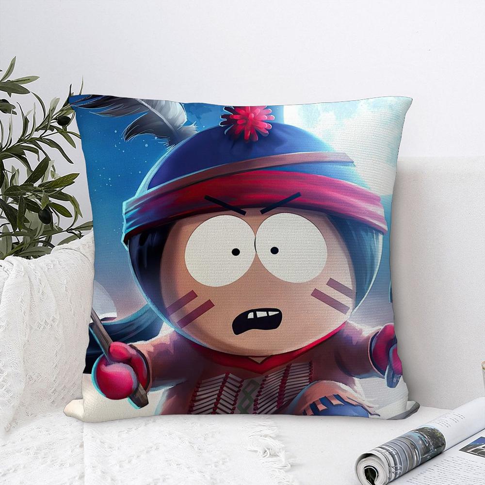 Cartoon Classic S-South P-Park Pillow Case Plush Fabric Soft  Pillowcase Double Sided Print Cushion Cover Household Gifts