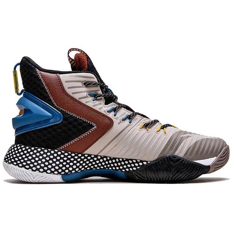 Anta Speed Battle 3 Shock Absorption Non-Slip Wear-Resistant High-Top Basketball Shoes Men Sneakers White Red 11941606-8