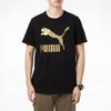 PUMA Athleisure Casual Sports Bronzing Logo Printing Short Sleeve Black Men's 532280-98