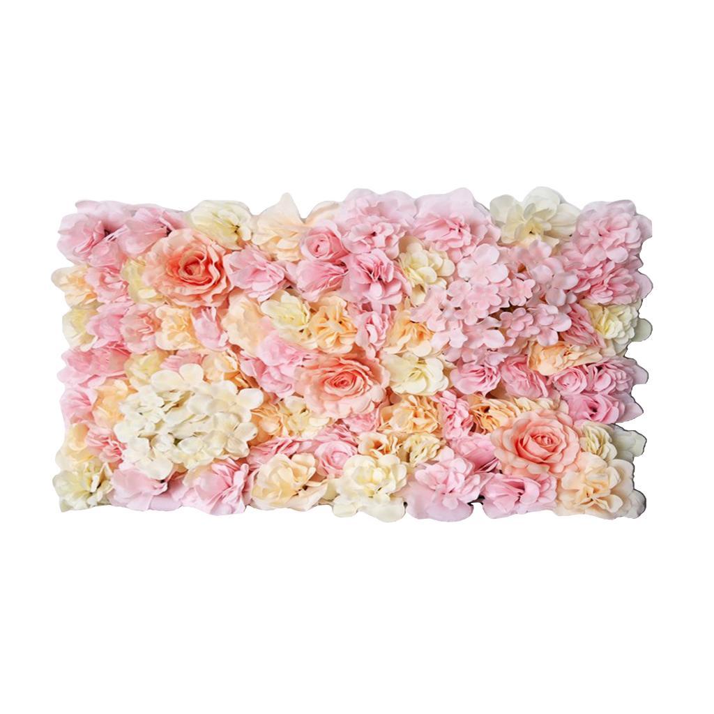 Artificial Silk Rose Flower Wall Christmas Fake Flower Panel for Wedding Party