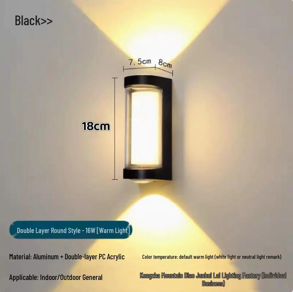 

Waterproof LED Outdoor Wall Lamp - Super Bright for Hallway, Stairs, Courtyard, Balcony, Bathroom Entrance