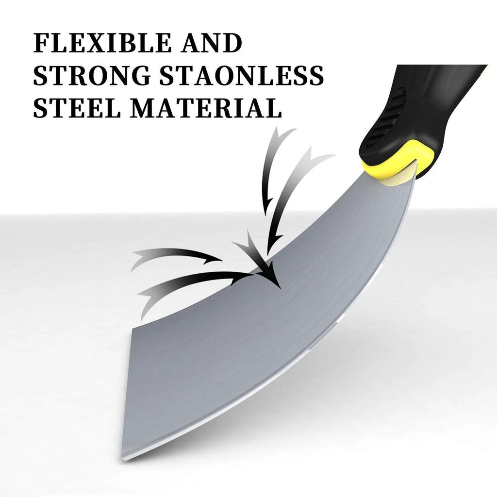 Stainless steel putty knife with rubber handle scraper, putty scraper, 6-inch stainless steel putty knife