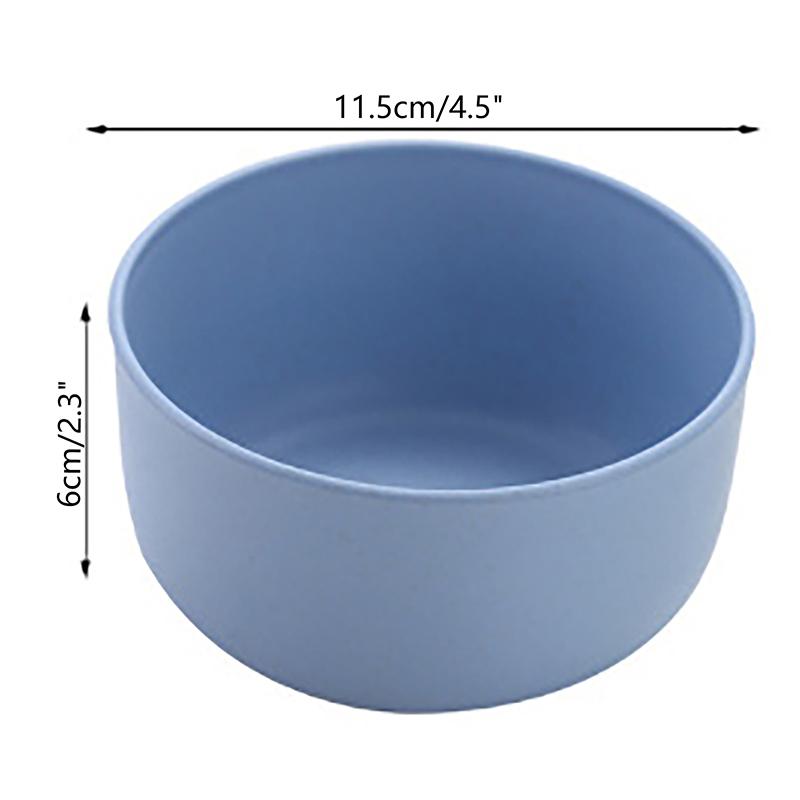 Nordic Colored Wheat Straw Bowls Circular Shatter Resistant Plastic Tableware Bowls For Household Use