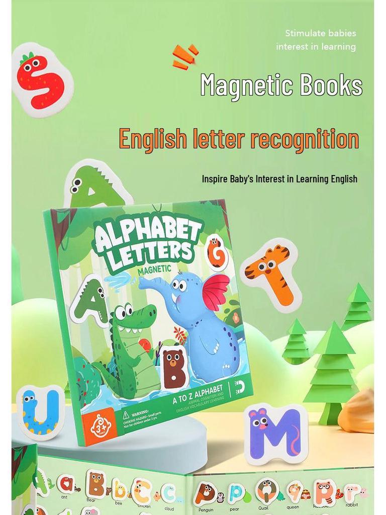 Children's Magnetic Phonics Book: 26 English Letters Spelling & Early Learning Game