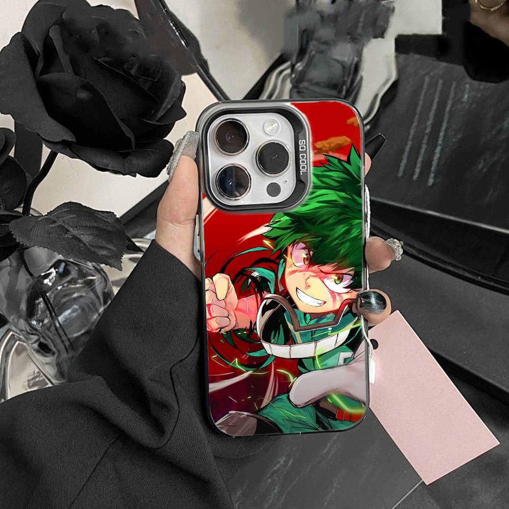 Katsuki Bakugo R-Hero Academia Phone Case For iPhone 17,16,15,14,13,12,Pro MAX Black Matte Shockproof Cover