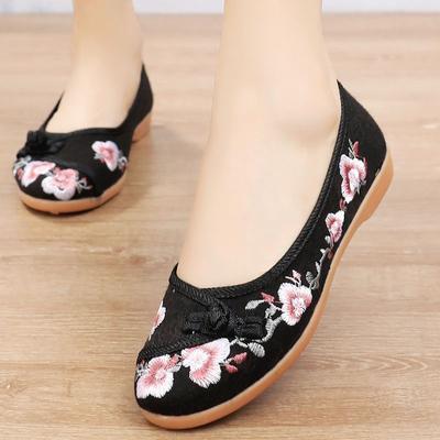 Embroidered Cloth Shoes Retro Ethnic Style Ladies Embroidered Shoes Flat Casual Shoes Breathable Mesh Shoes