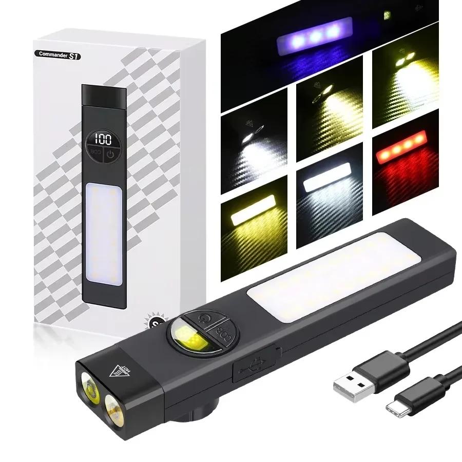 USB Rechargeable Pen Lamp COB Side Light Built In Battery With Pen Clip Pocket Led Flashlight For Medical Emergency Inspection