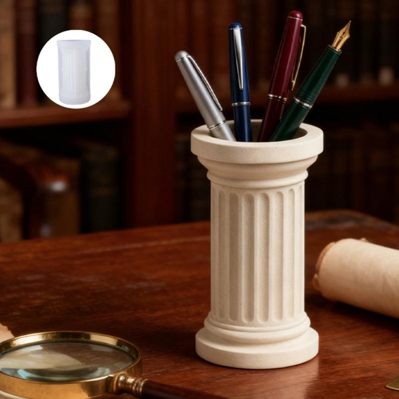 Versatile Silicone Mold Making Roman Column Planter Suitable for Crafts Jewelry Boxes Candle Holders Home Garden Use
