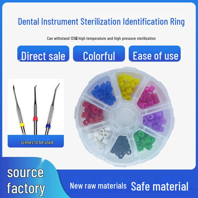 Dental Instrument Silicone Color-Coded Rings: High-Temperature Resistant Sterilization Marking Rings