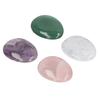 4Pcs Worry Stones Pink Purple Green White Natural Material Anxiety Relief Thumb Stones for Pressure