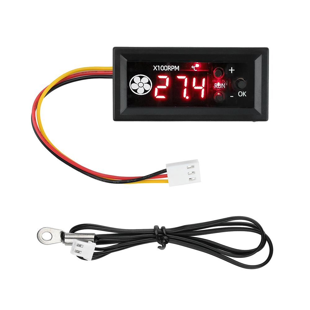 4 Wire PWM Fan Temperature Speed Controller 12V 3A Digital Display Temperature Speed Chassis Noise Reduction Low Controller