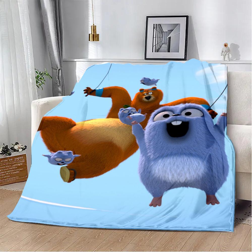 Cartoon Printed Blanket Picnic Blankets Grizzy and The Lemmings Warm Blanket Soft and Comfortable Home Travel Birthday Gift