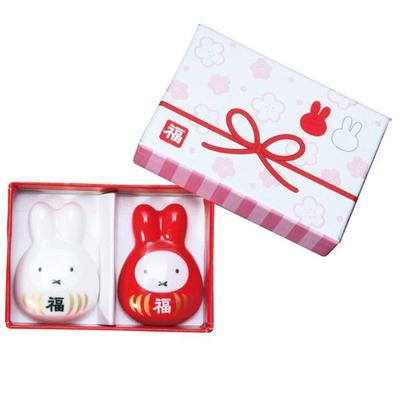 Nihon Tosai Miffy Şanslı Daruma Kırmızı ve Beyaz Çubuk Sopa Tutucu Seti 209773
