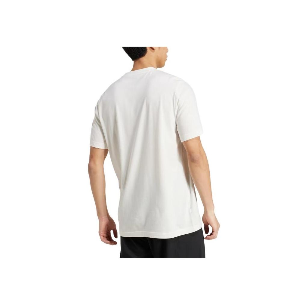 Adidas Heritage Tennis Crew Neck Letter Comfortable Casual Sports Short Sleeve T-Shirt Men Tops Chalk-White JV7013
