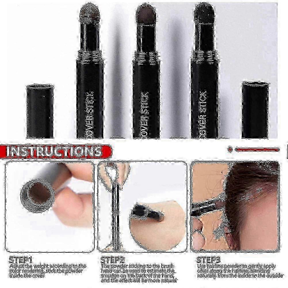 X Hairline Concealer Pen Control Hair Root Edge Blackening Instantly Cover Up Grey White Hair Natural
