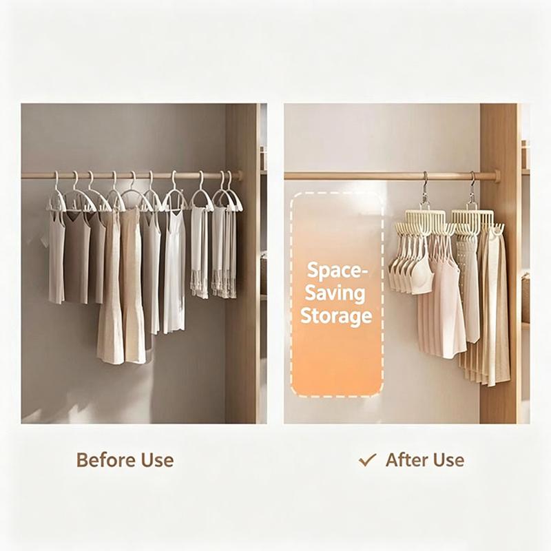 Space Saving Multi Hook Hanger 360 Degree Rotating Hook For Bras Camisoles Tank Tops In Wardrobe