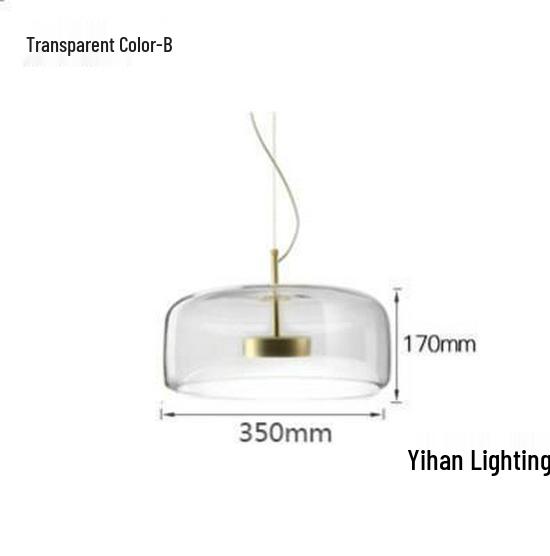Nordic Modern Pendant Light – Minimalist Glass Fixture for Coffee Shops, Bedside, Bar Counters