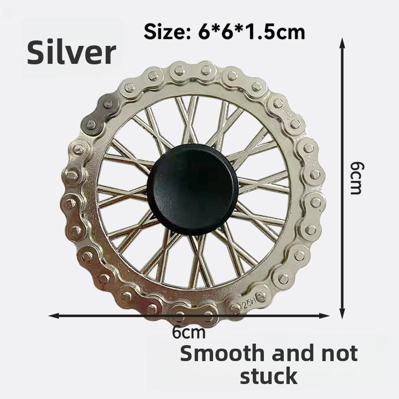 Kovový prstový spinnerový řetězový převod Mechanický řetězový slitinový kulatý fidget spinner Hračka na uvolnění stresu a nudy