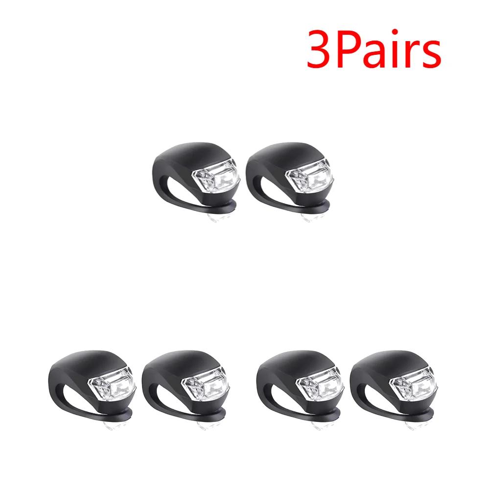 1-5 Paar LED Silikon Fahrrad Front Rücklicht Set 3 Modi Wasserdicht MTB Berg Rennrad Radfahren Scheinwerfer Rücklicht Warnleuchte