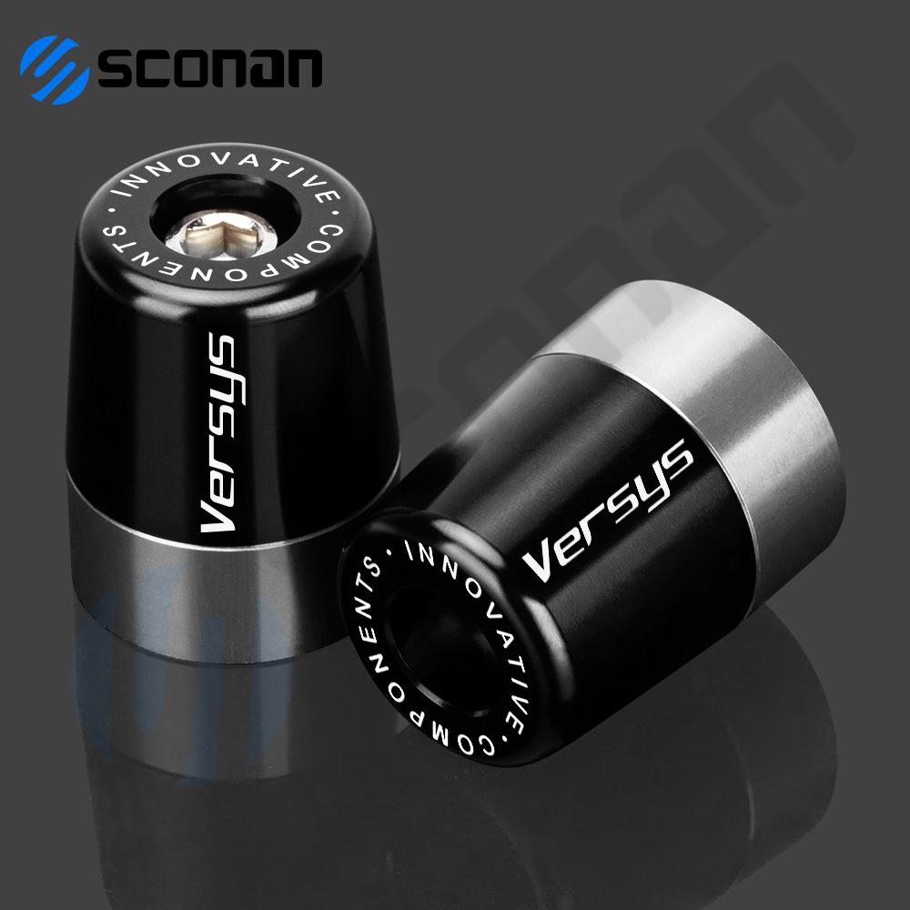 Motorcycle Accessories CNC Handlebar Grips Handle Bar Grip End Cap Plugs For Kawasaki VERSYS 300X 650 1000 VERSYS650