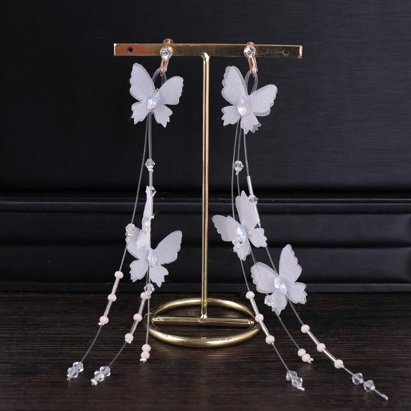 Bridal Hair Accessory butterfly , Flower Hairband ,earrings for Women and Girls