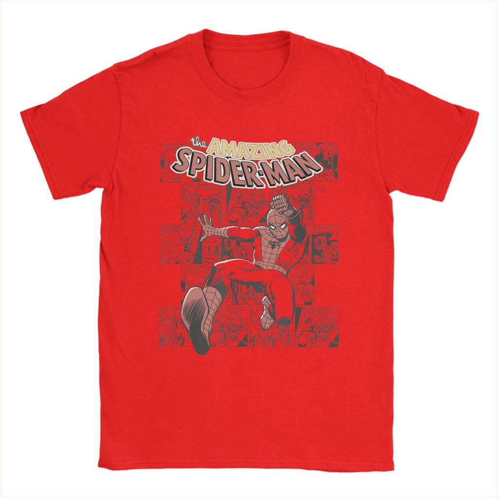 Genuine 2026 New Fantasy Spider-Man Comic Poster T-Shirt Gildan Print Men's Comfortable Cotton T-Shirt Relaxed Large Size