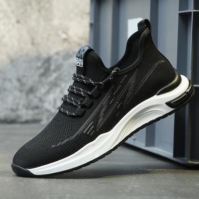 Fashion Designer Platform Sneakers for Men Fashion Mesh Soft-soled Summer Autumn Black Shoes Male Mesh Breathable Zapatillas Hombre