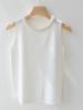 Korea Strickwesten Damen Top Einfarbig Tanktop Blusas Mujer De Moda Sommer Neue Mode Ärmellos Perlenbesatz Lässig Dünne Tops