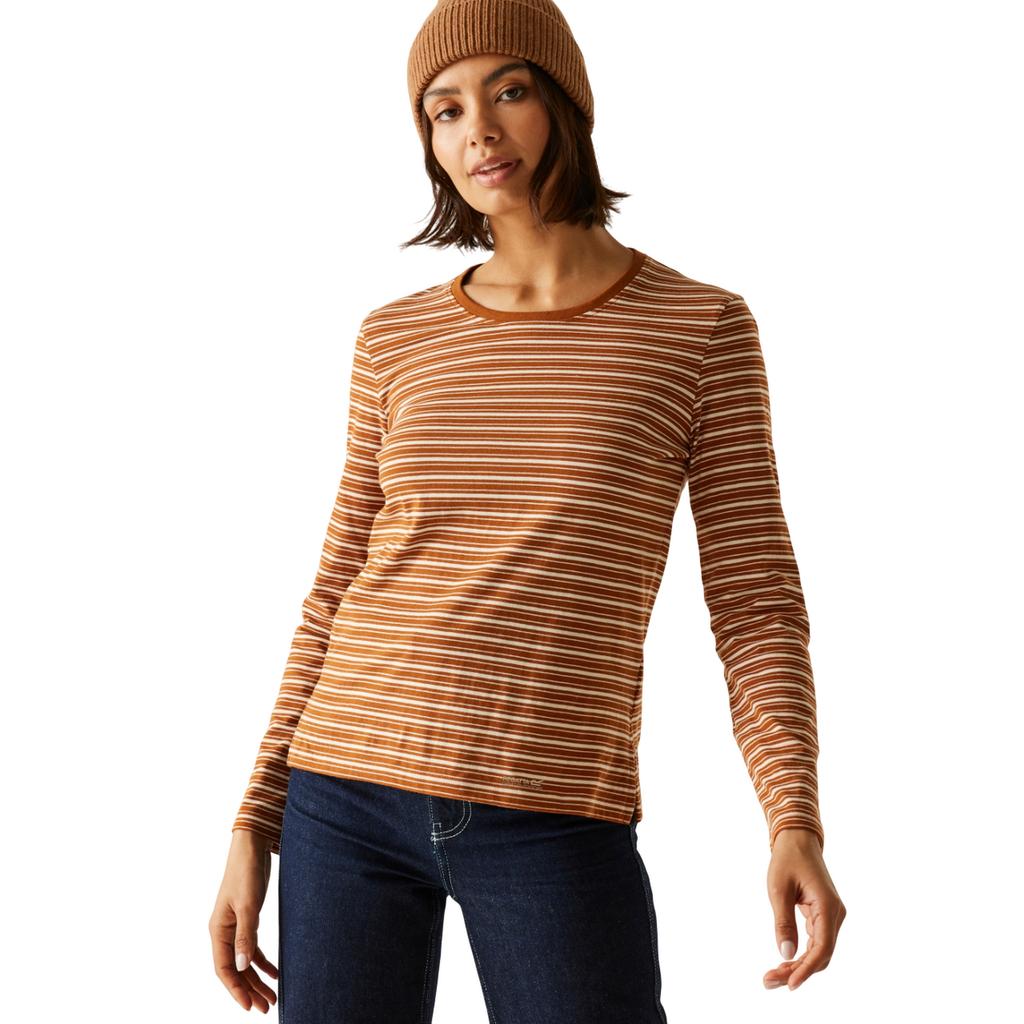 Regatta Womens/Ladies Federica Stripe Long-Sleeved T-Shirt
