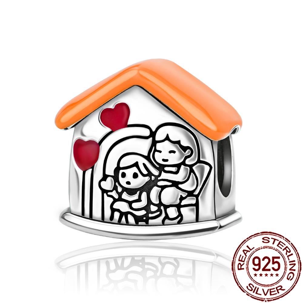 New Charms Copper Sister Daughter Mum Mother Family Love Heart Beads Fit Origina Bracelet Necklace Diy Jewelry