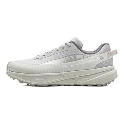 Li Ning CF Outdoor Fashion Stoßdämpfend Reflektierend Rebound Abriebfest Low Top Wanderschuhe Unisex Wanderschuhe Grau Weiß AHTV041-11
