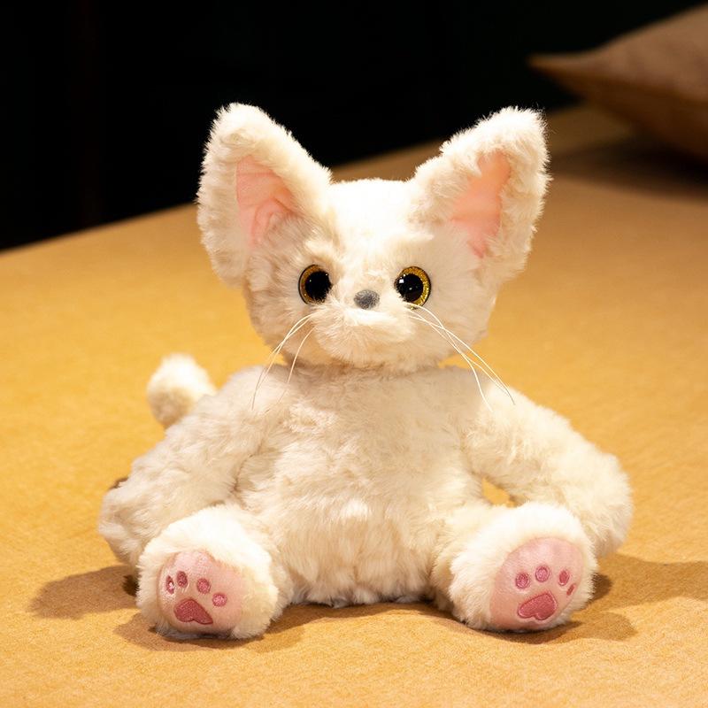 Cute Cream Devin Cat Doll Curly Cat Plush Toy Doll Sleeping Soothing Doll Gift