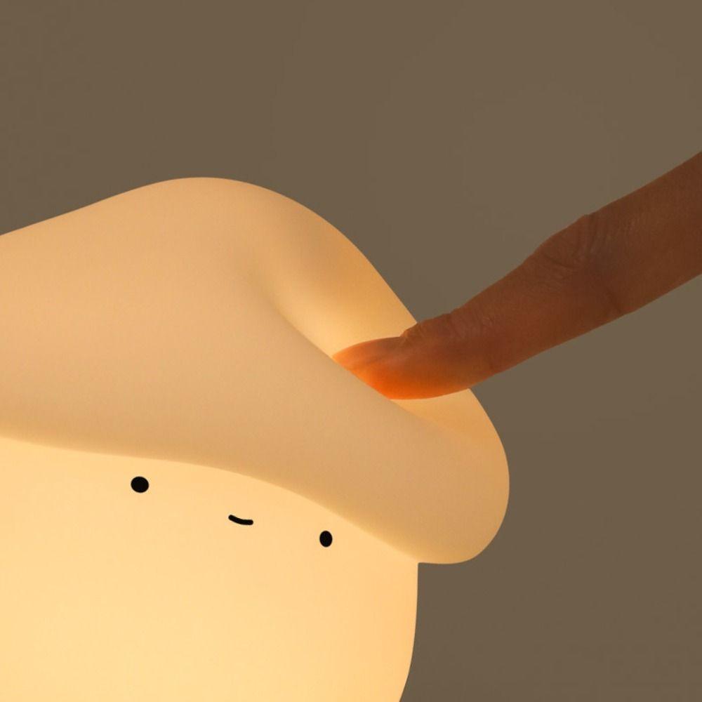 Silicone Mushroom Night Lamp Dimmable LED Bedside Lamp Room Decor Sleeping Night Lamp  Gift