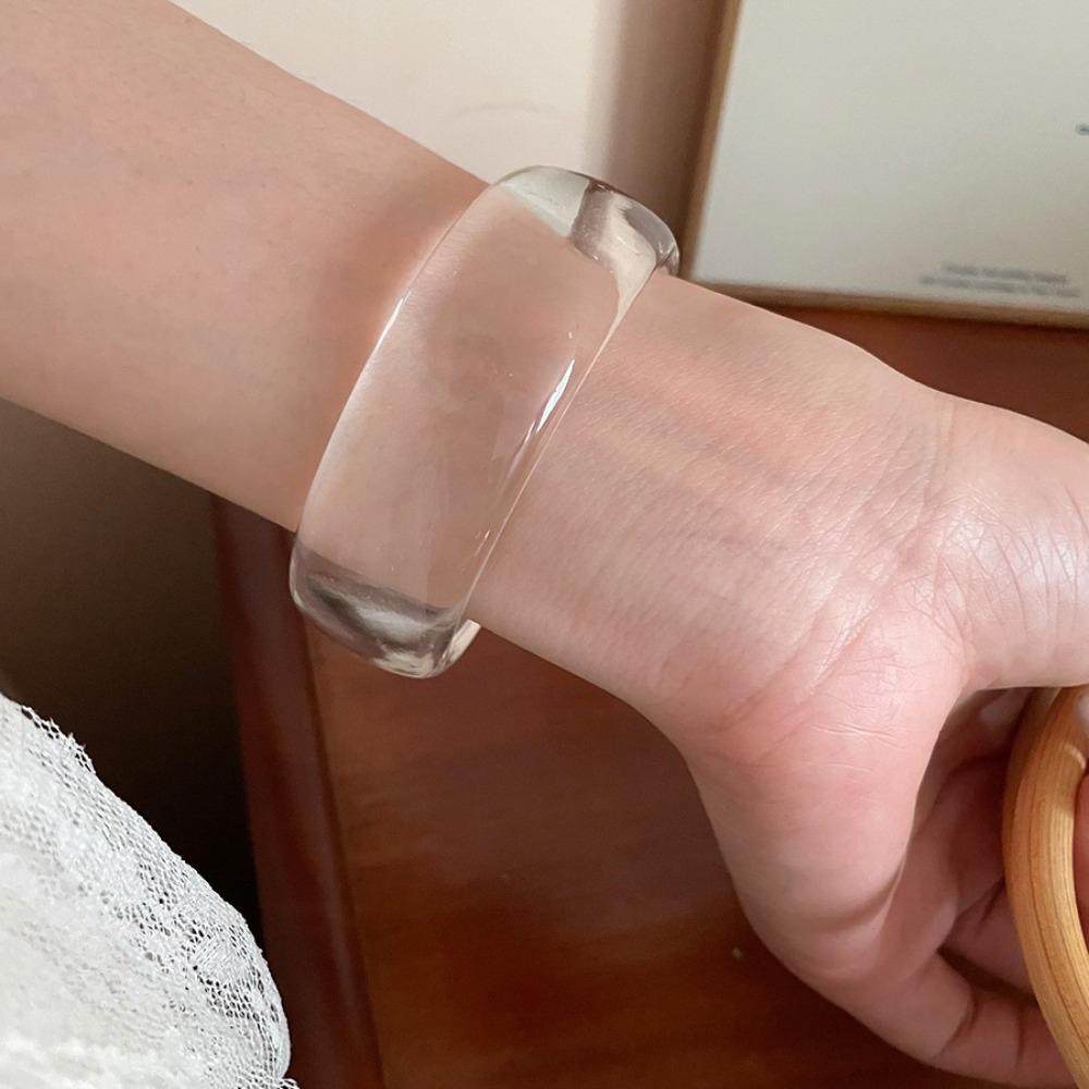 C Shape Exaggerated Bracelet Smudging Design Wide Cuff Bangles Retro Hand Ring Casual Wear