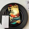 Ukiyo  Ocean W-Waves Creative  Phone Case For Samsung S25,S24,S21,S22,S23,S30,Ultra,S20,Plus,Fe,Lite,Note,10,Black Cover